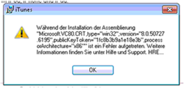 tt Itunes ist nicht richtig installiert